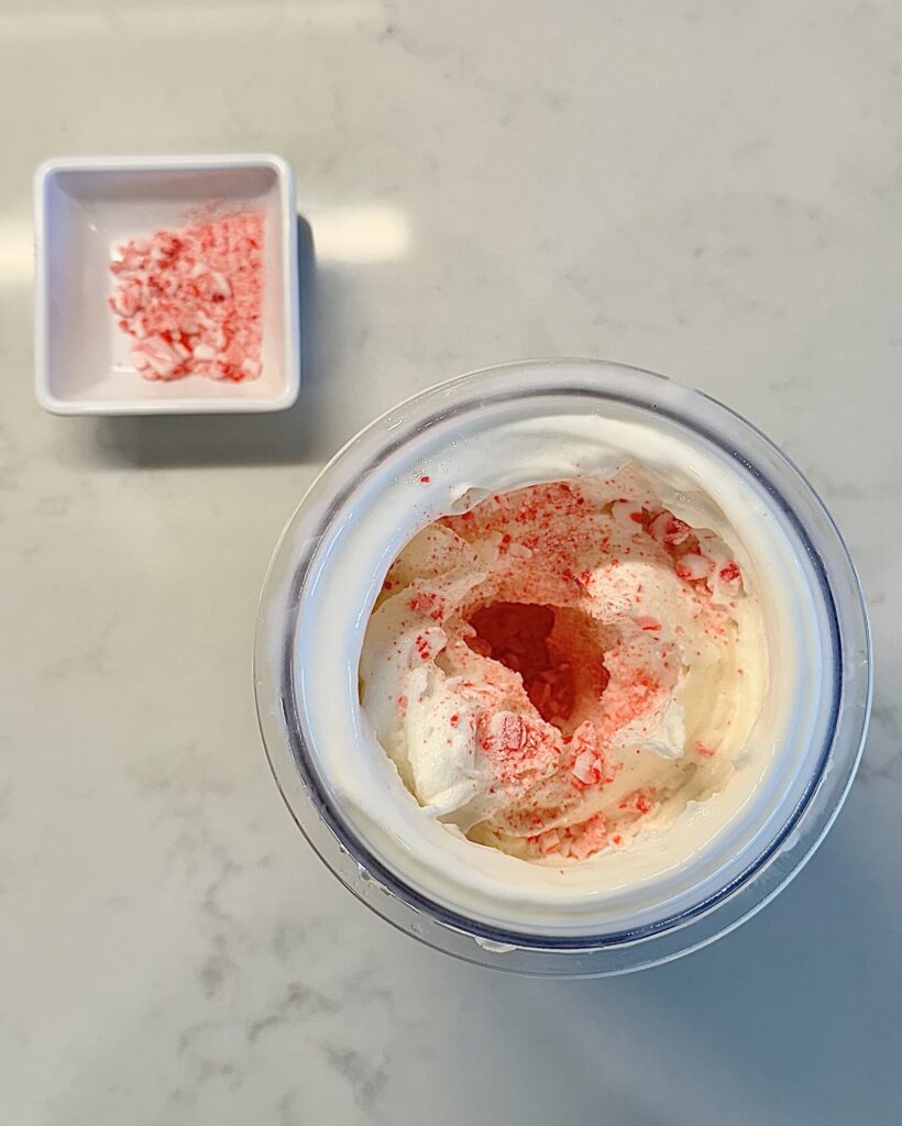 White Chocolate Peppermint Protein Ice Cream 