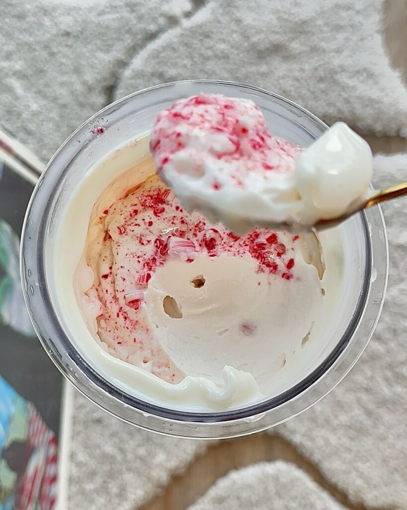 White Chocolate Peppermint Protein Ice Cream 