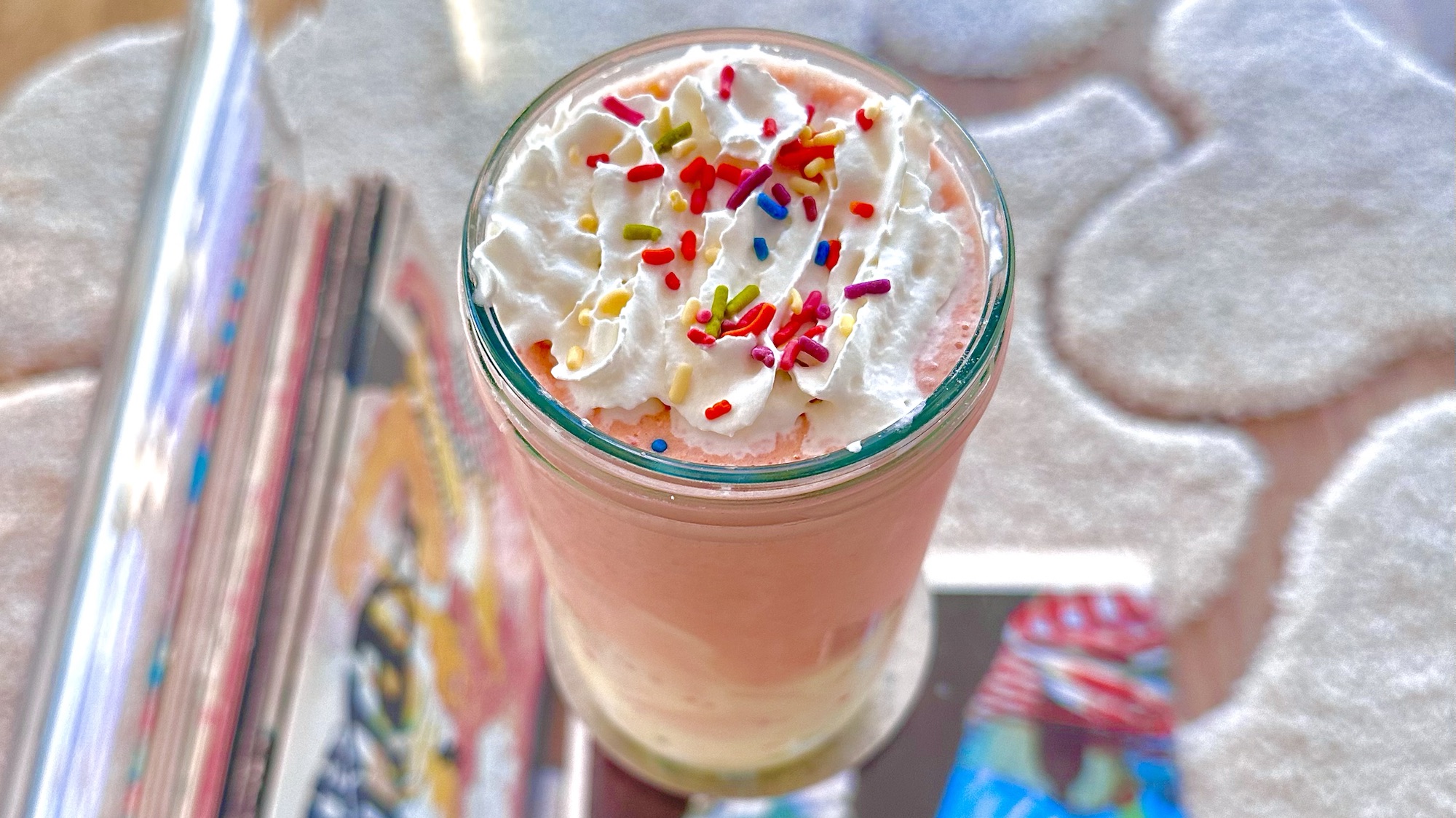 Strawberry Cake Batter Protein Shake