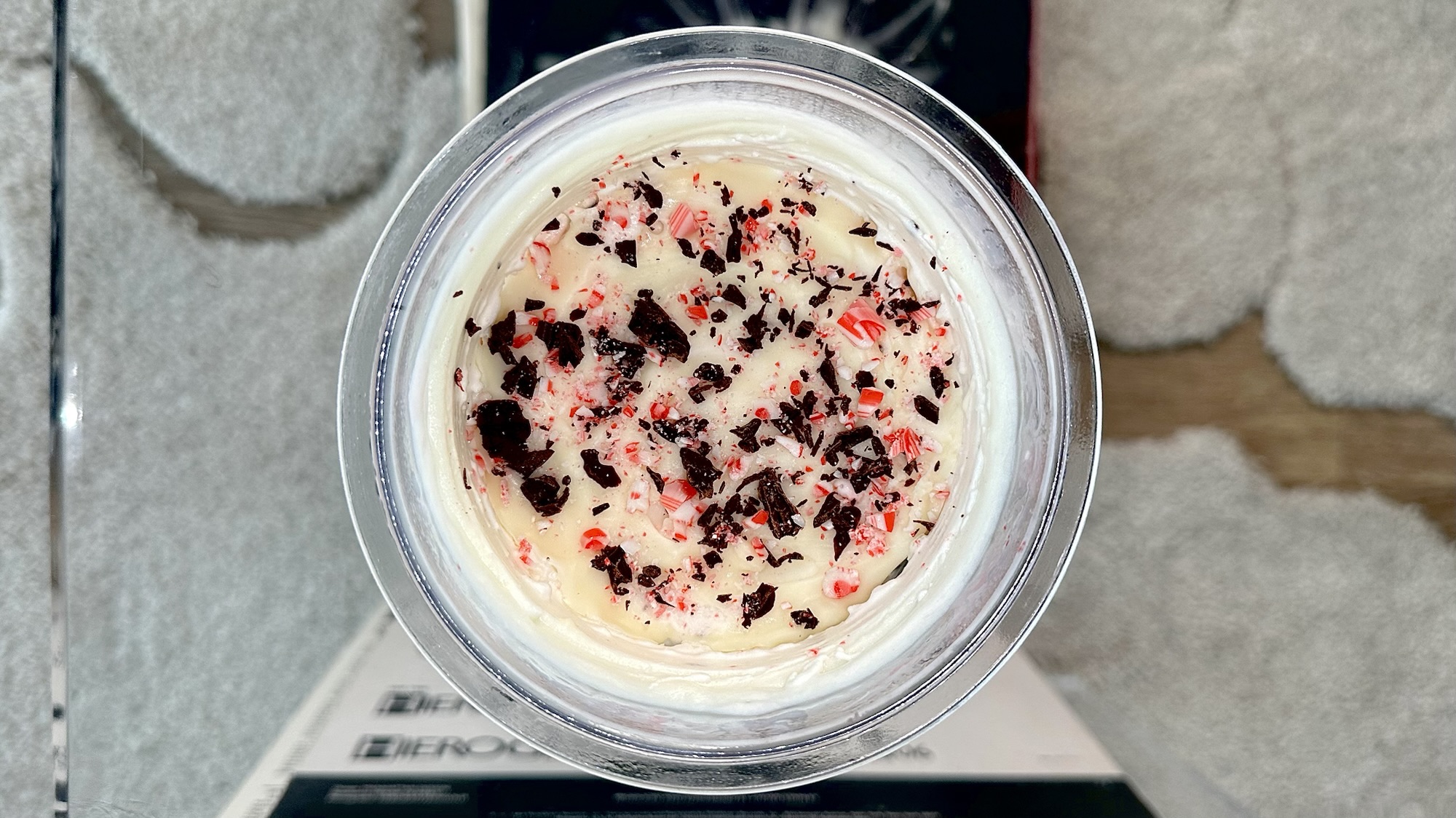 Peppermint Bark Protein Ice Cream